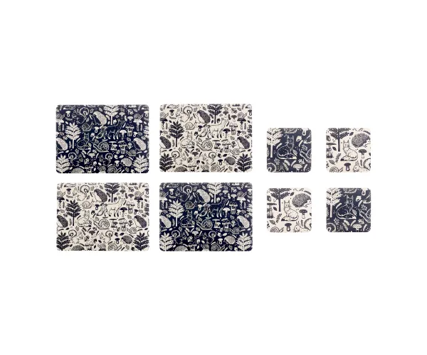RW Woodland 8pc Placemat & Coaster Set