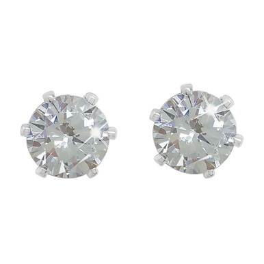 TP Classic Silver Solitaire 4mm Earrings