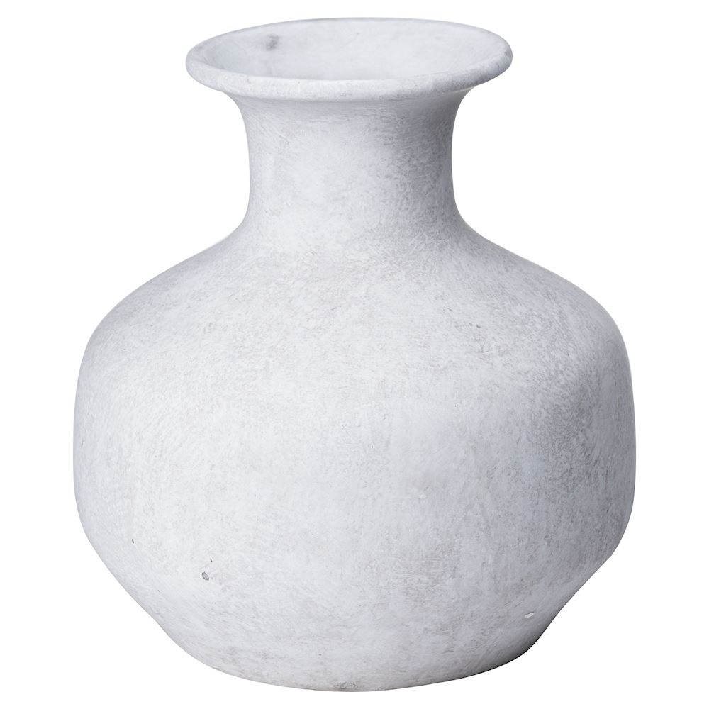 WJ Marylebone Squat Ople Stone Vase 27cm