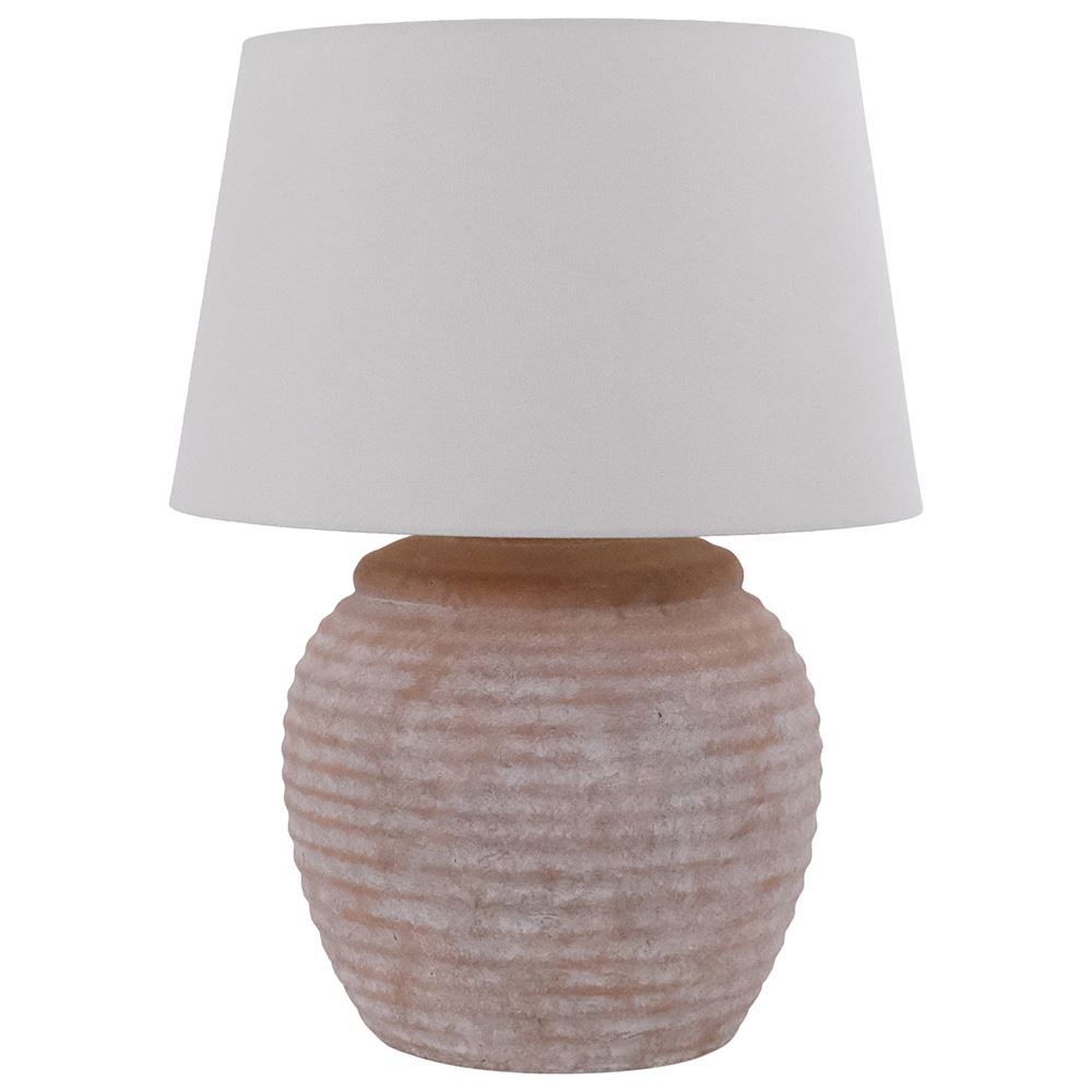 WJ Terracotta Ribbed Small Lamp