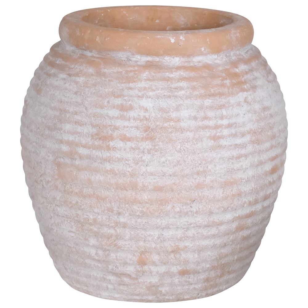 WJ Terracotta Ribbed Vase