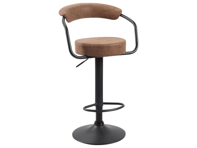 A/More Hanna Stools - Brown Leatherette