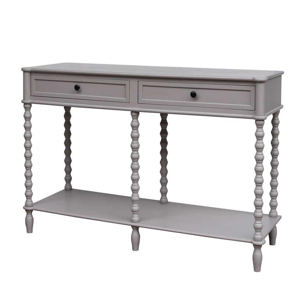 WJ Pebble Grey Large 2 Drawer Console