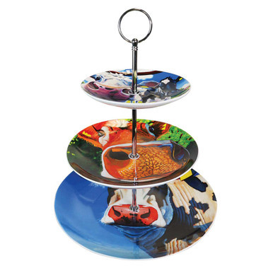 TP EOC Cows Cake Stand