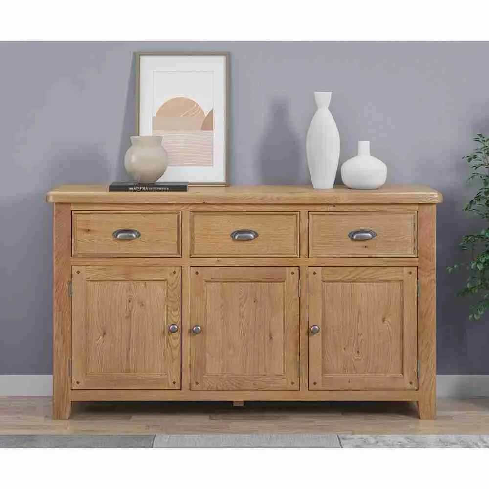 Kingsbury Oak 3 Door Sideboard