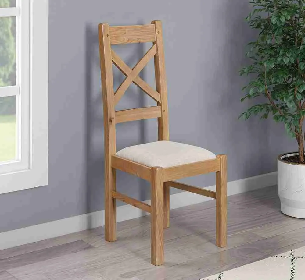 Kingsbury Oak Cross Back Dining Chair