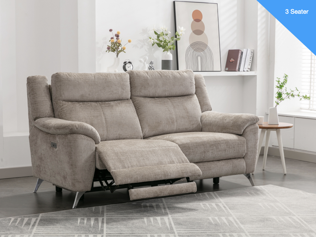 A/more Monroe 3 seater col: fossil, power