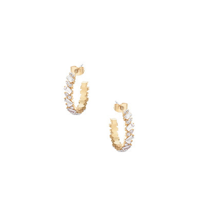 TP Hoops Gold Emerald Cut