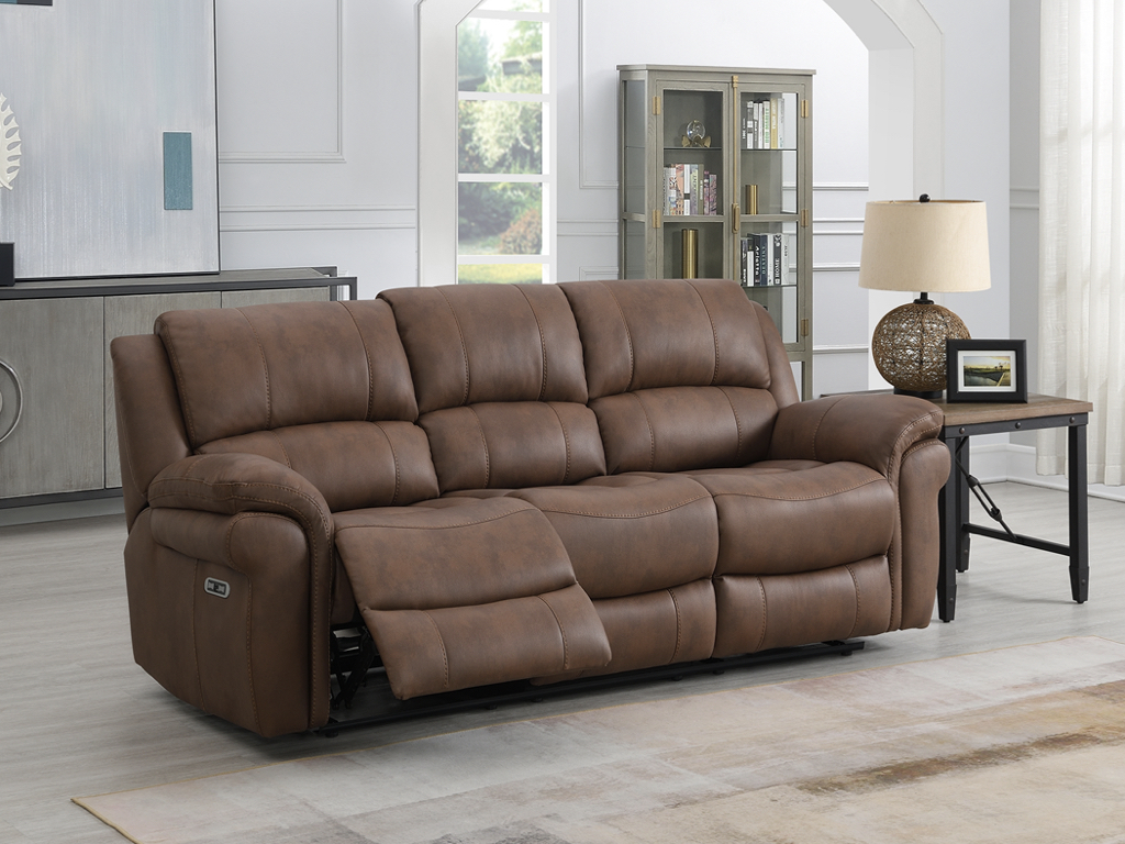 A/more Evolution ULTRA 3 seater col: tan, power recliner