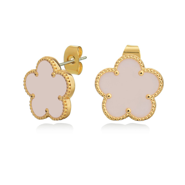 TP Le Fleur Earrings Pink Enamel
