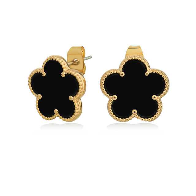 TP Le Fleur Earrings Black Onyx