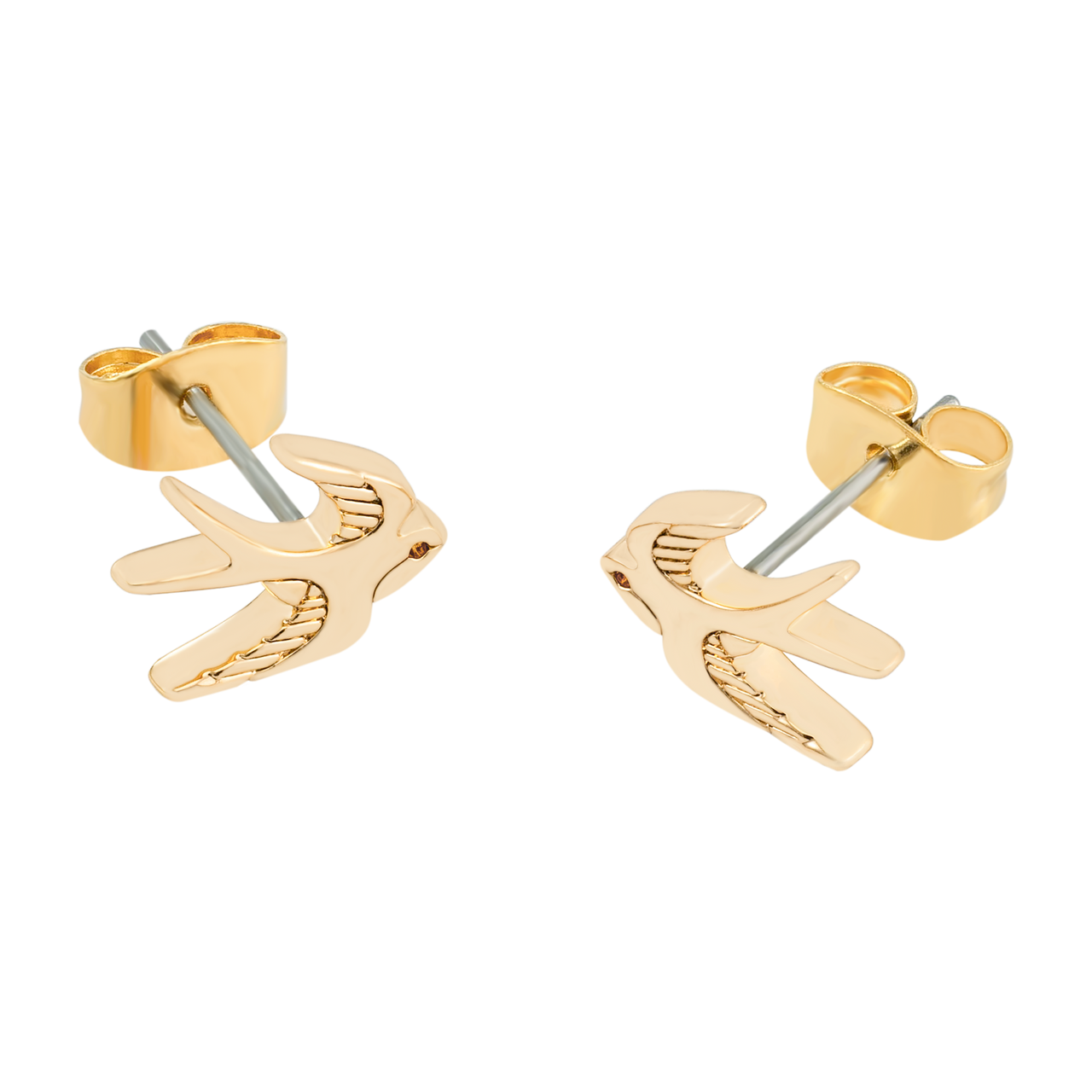 TP Swallow Stud Gold Earrings