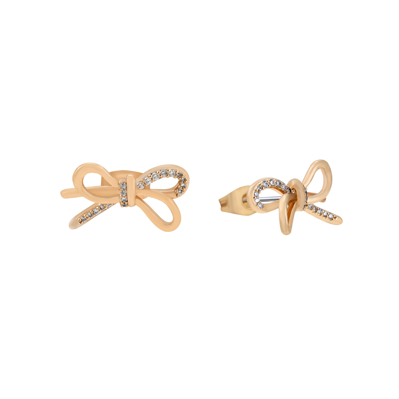 TP Bow CZ Bow Earrings Gold