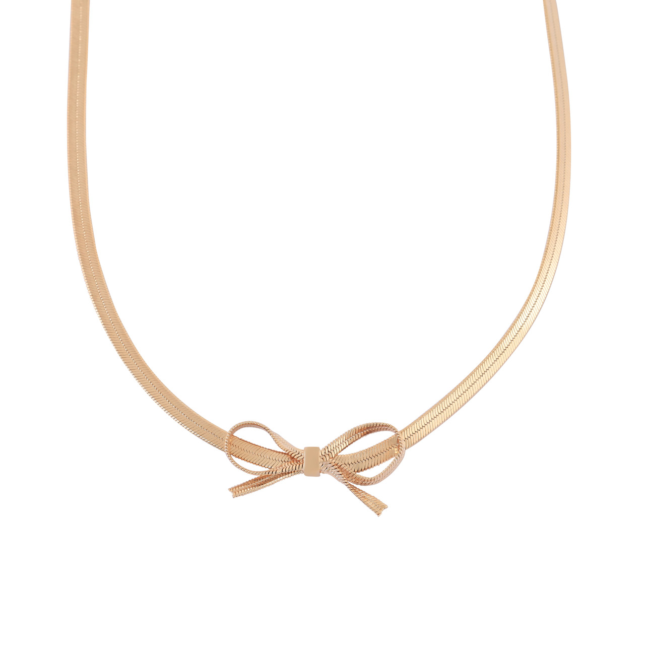 TP Bow Slinky Gold Necklace