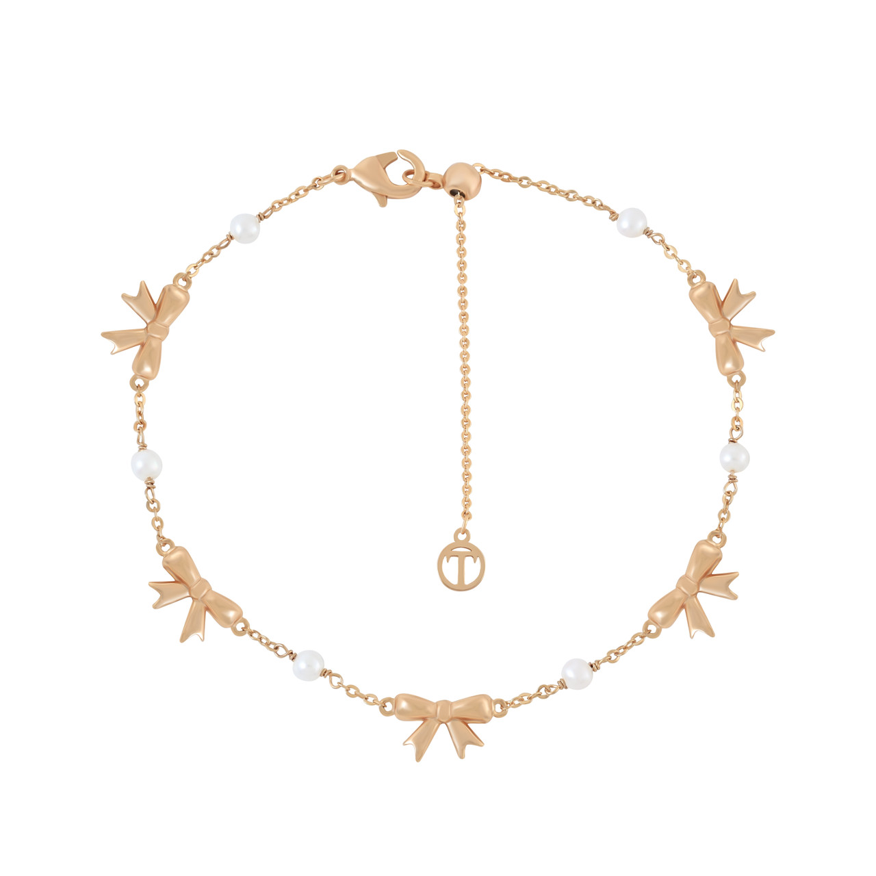 TP Pearl & Bow Gold Bracelet