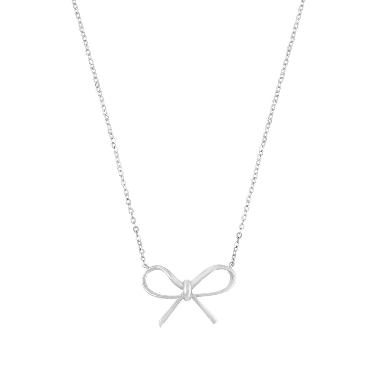 TP Bow Pendant Silver