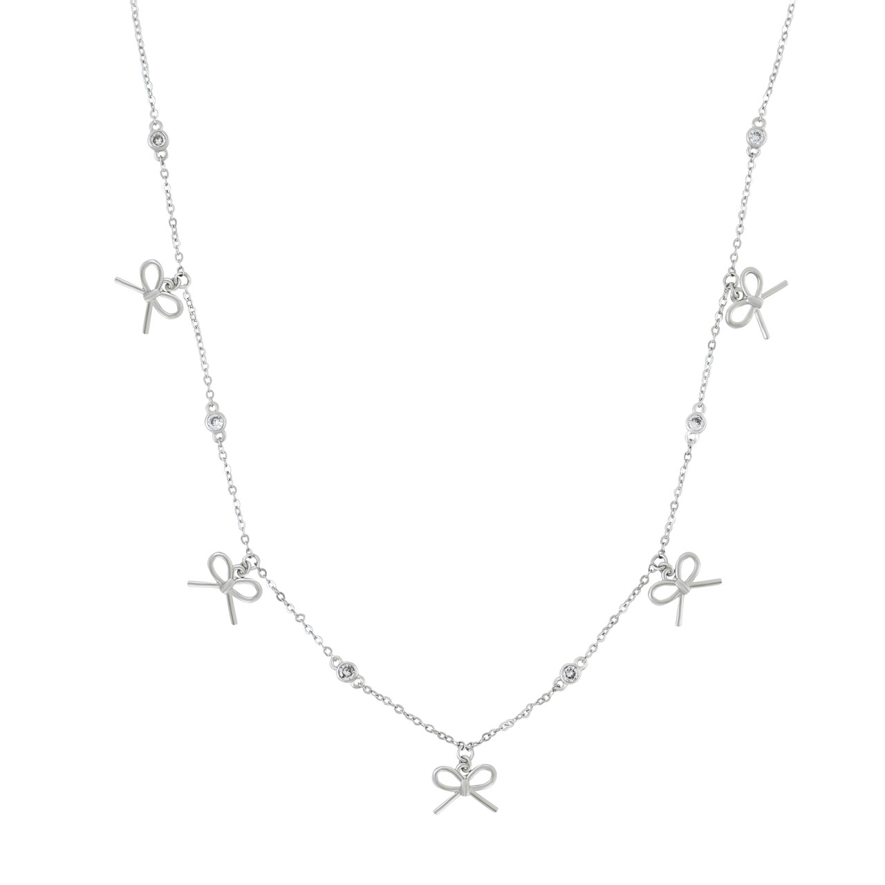 TP 5 Bow Necklace Silver