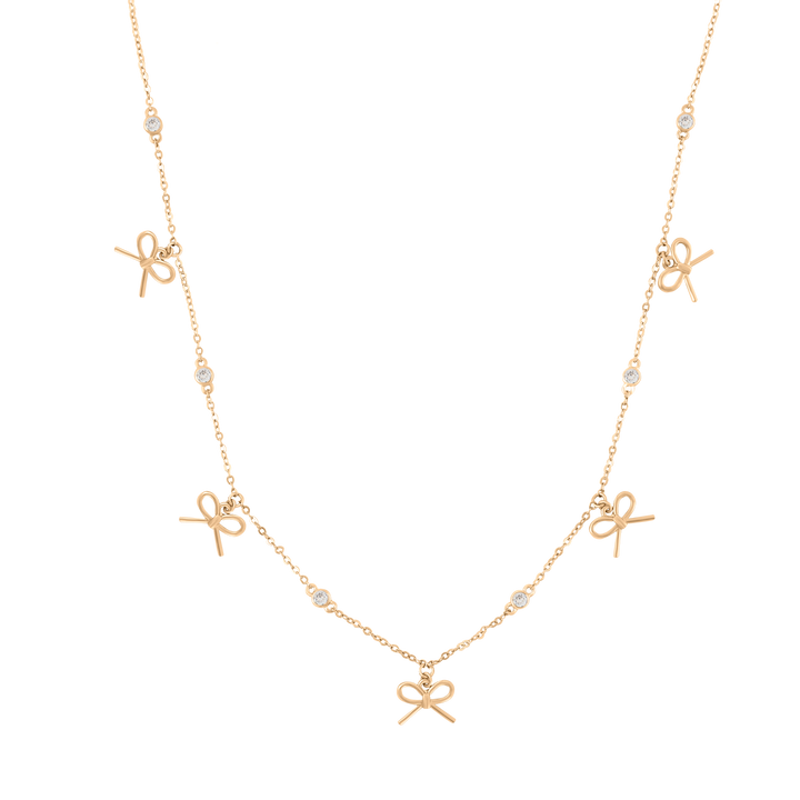 TP 5 Bow Necklace Gold