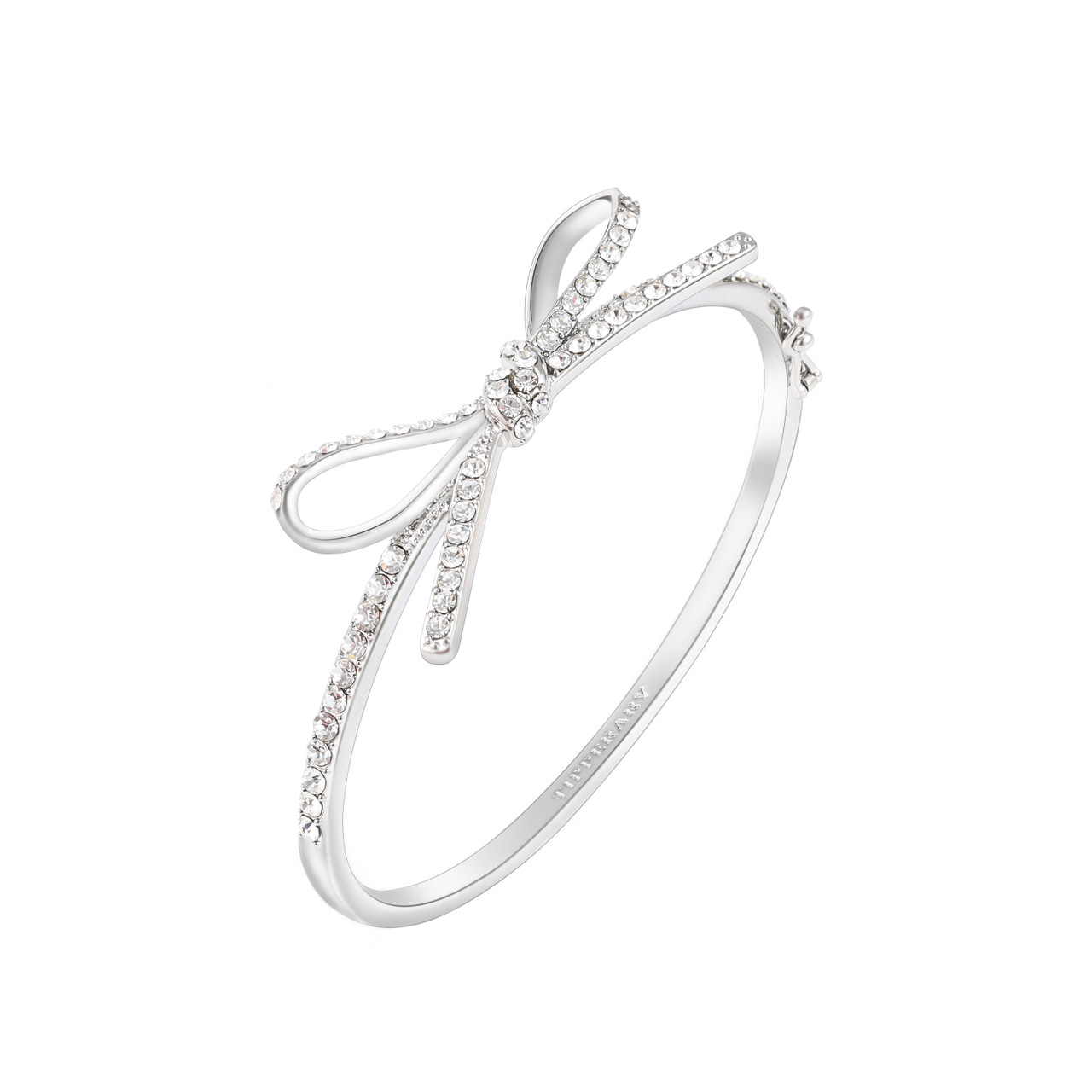 TP Bow Bangle CZ Inset Silver