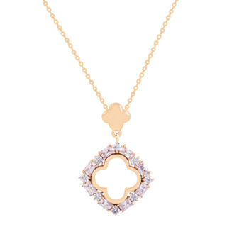 TP Maureen CZ Surround Cutout Flower Earrings Gold