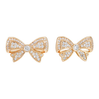 TP Bow Double Bow Mini Earrings Gold