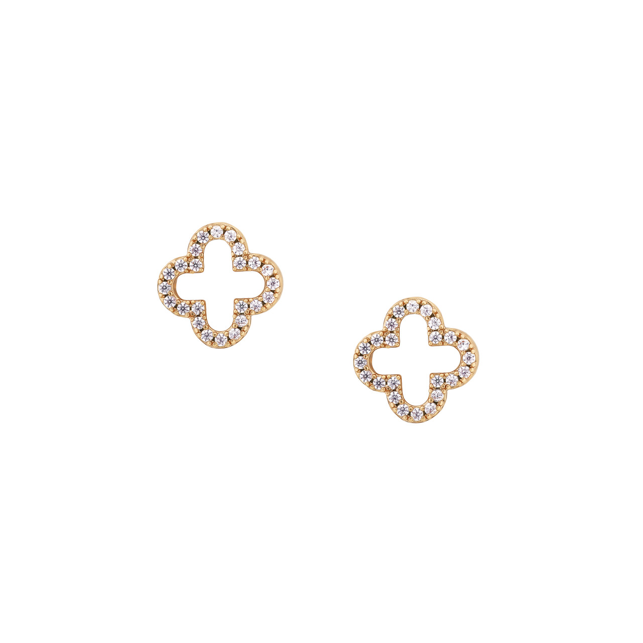 TP Fleur Stud Earrings Gold