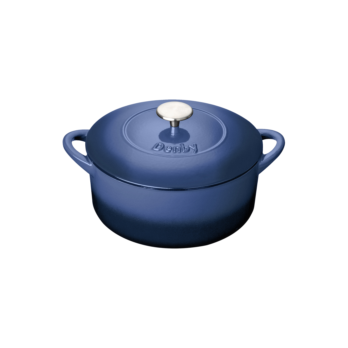 Denby Cobalt 24cm Round Cast Iron Casserole