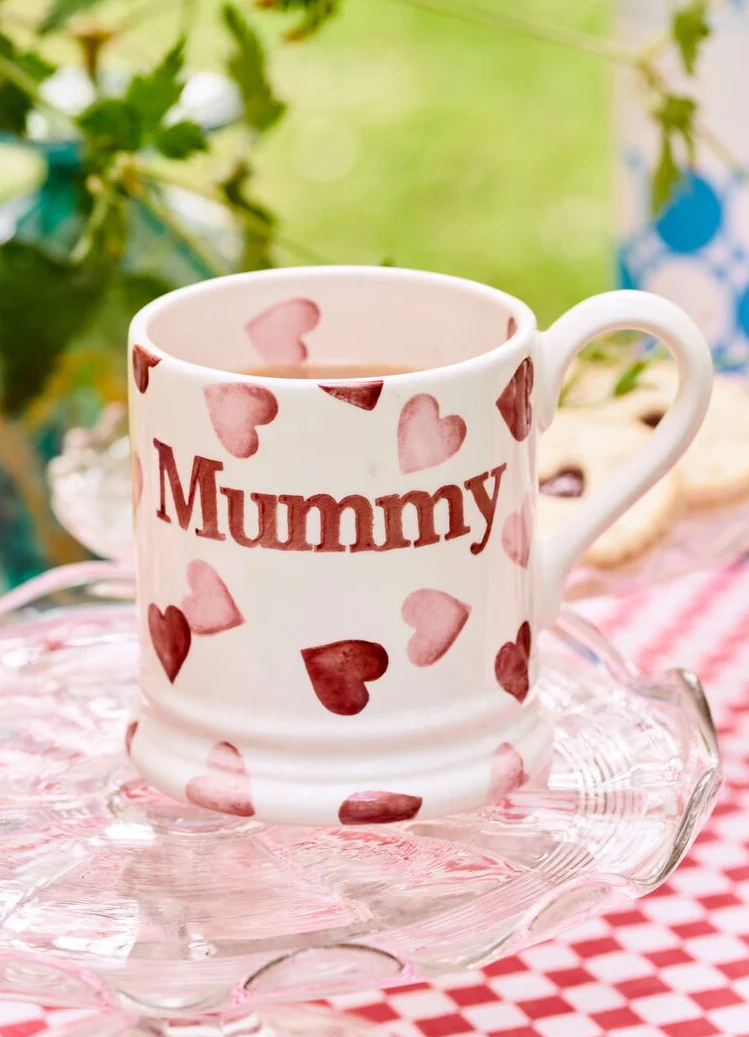 EB Pink Hearts Mummy 1/2 Pint Mug