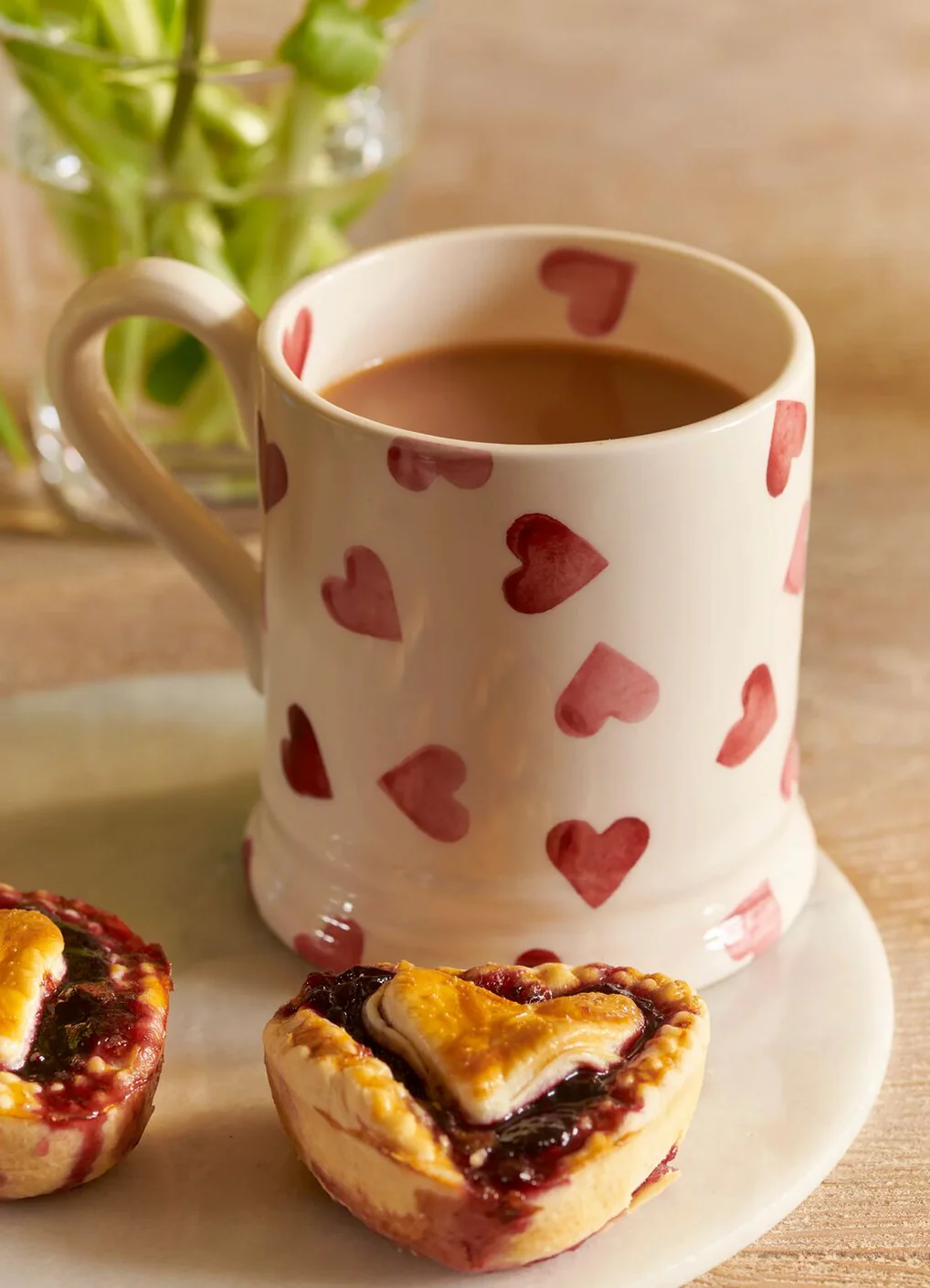 EB Pink Hearts Half Pint Mug