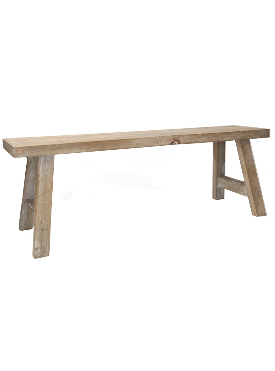 GG Natural Wood Decorative Bench Lg