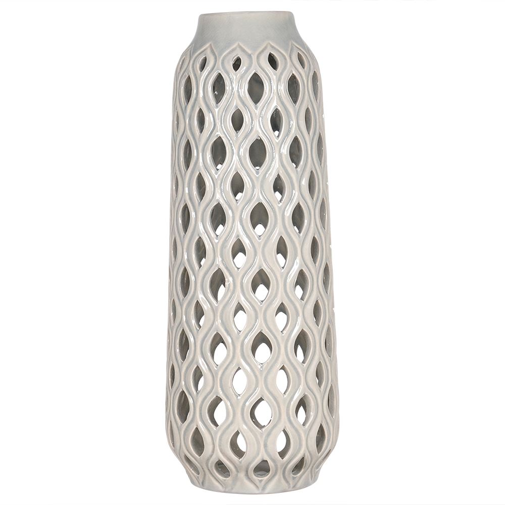 WJ Tall Grey Large Vase