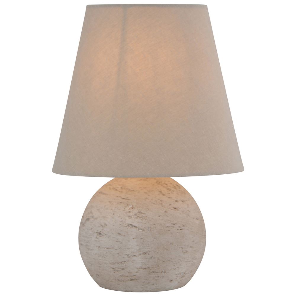 WJ White Wash Lamp w/ Oatmeal Shade 30cm