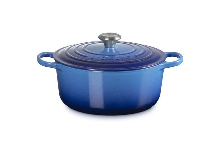 LC Round Casserole 26cm Azure Blue