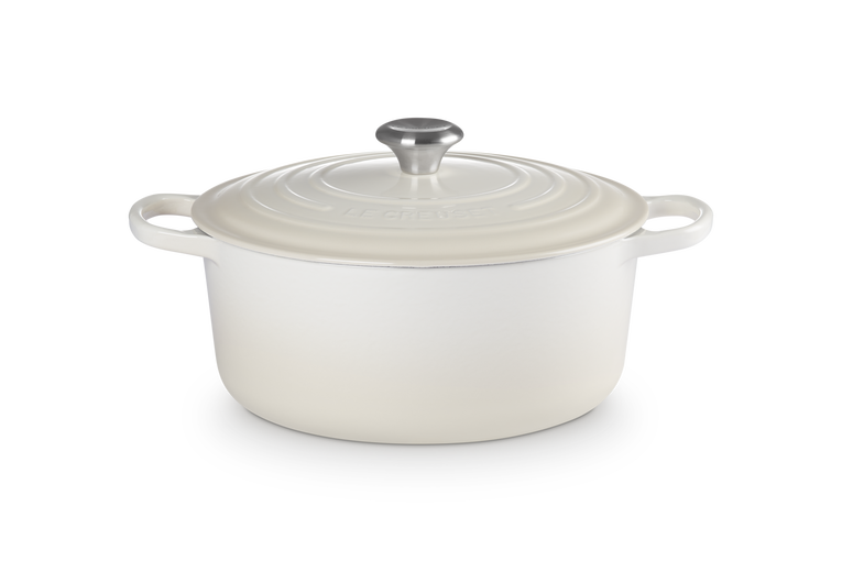 LC Round Casserole 28cm Meringue