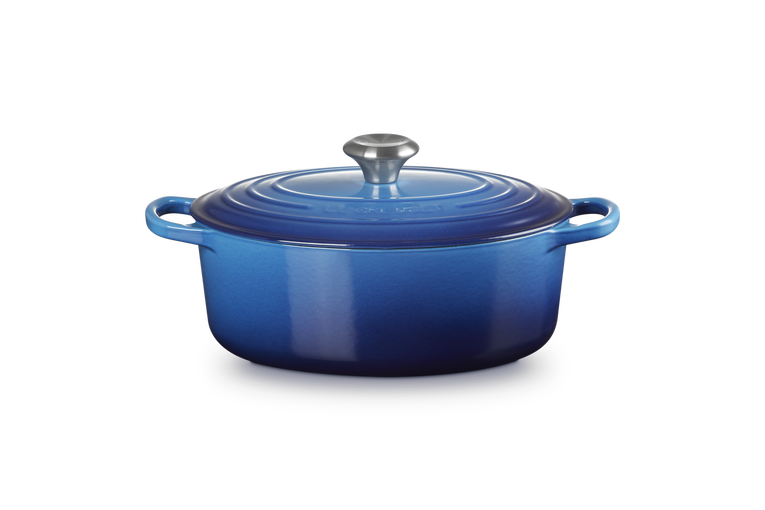 LC Oval Casserole 27cm Azure Blue