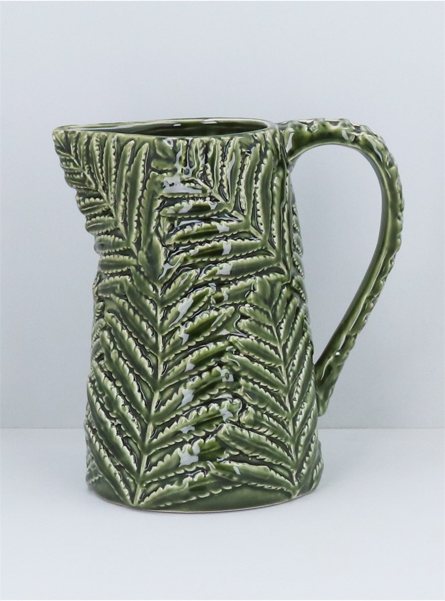 GG Green Fern 20cm Ceramic Jug