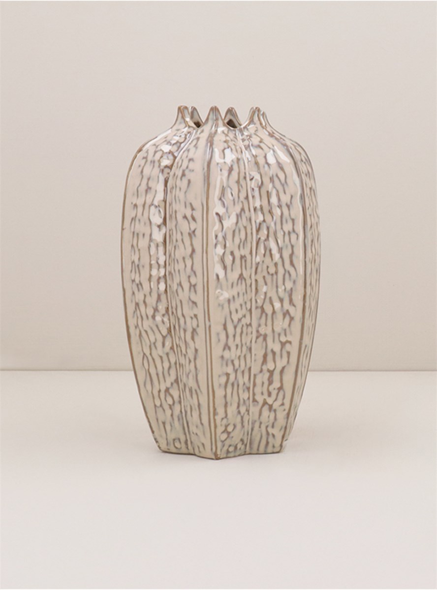 GG Taupe Stoneware Vase 22.5cm