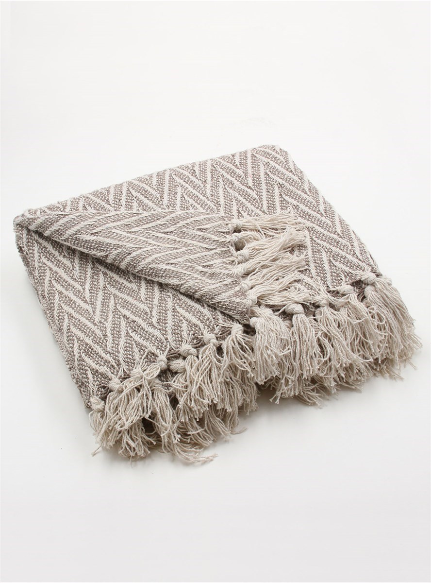 GG Chevron Beige Throw