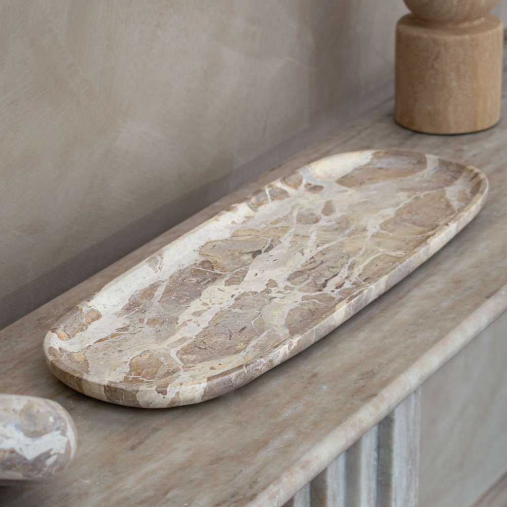 RV Kiara Beige Oval Plate
