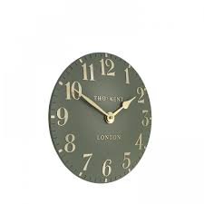 TK Arabic 12" Wall Clock Lichen Green