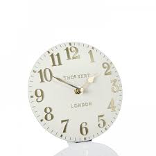 TK Arabic 6" Mantel Clock Oatmeal