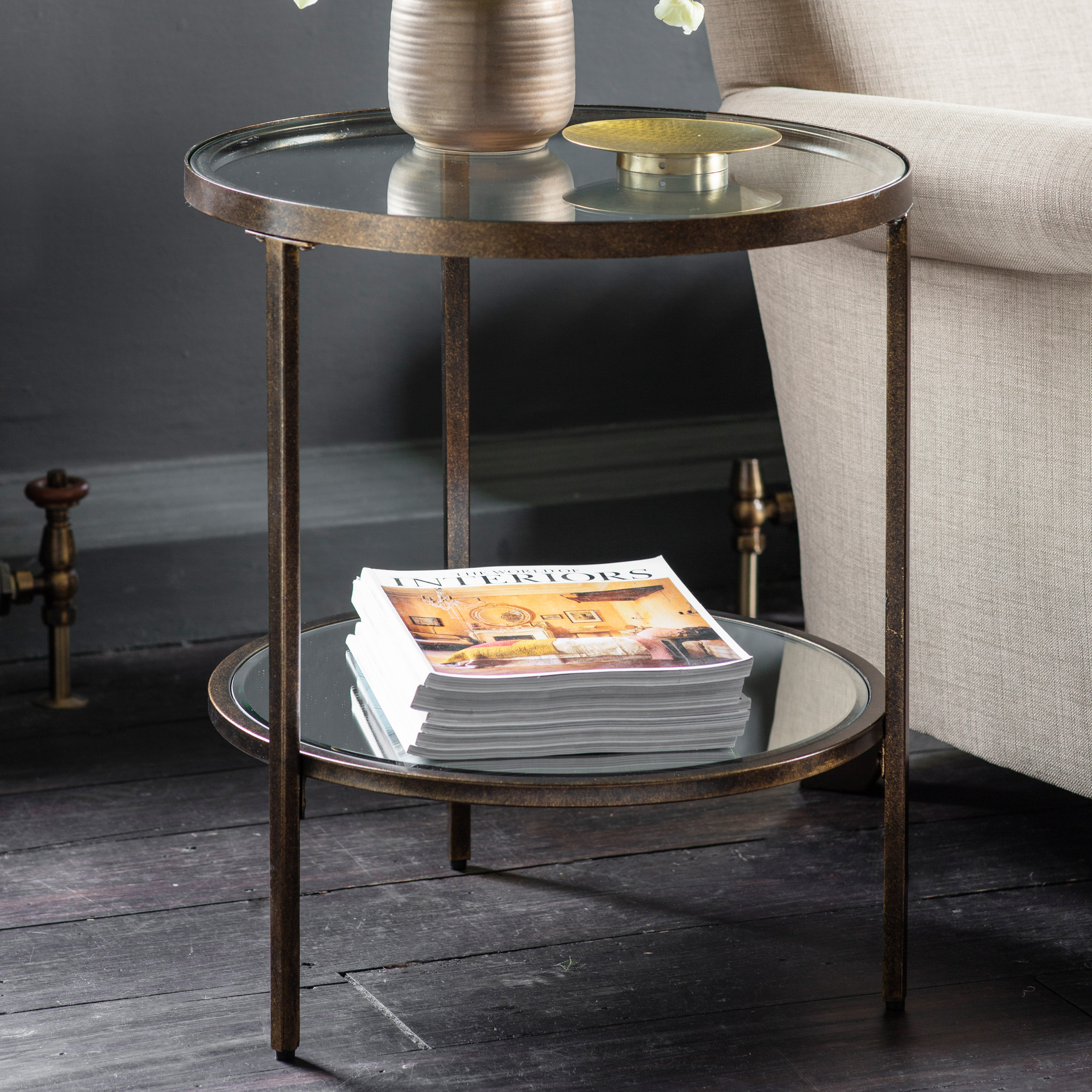 GD Hudson Side table col: bronze