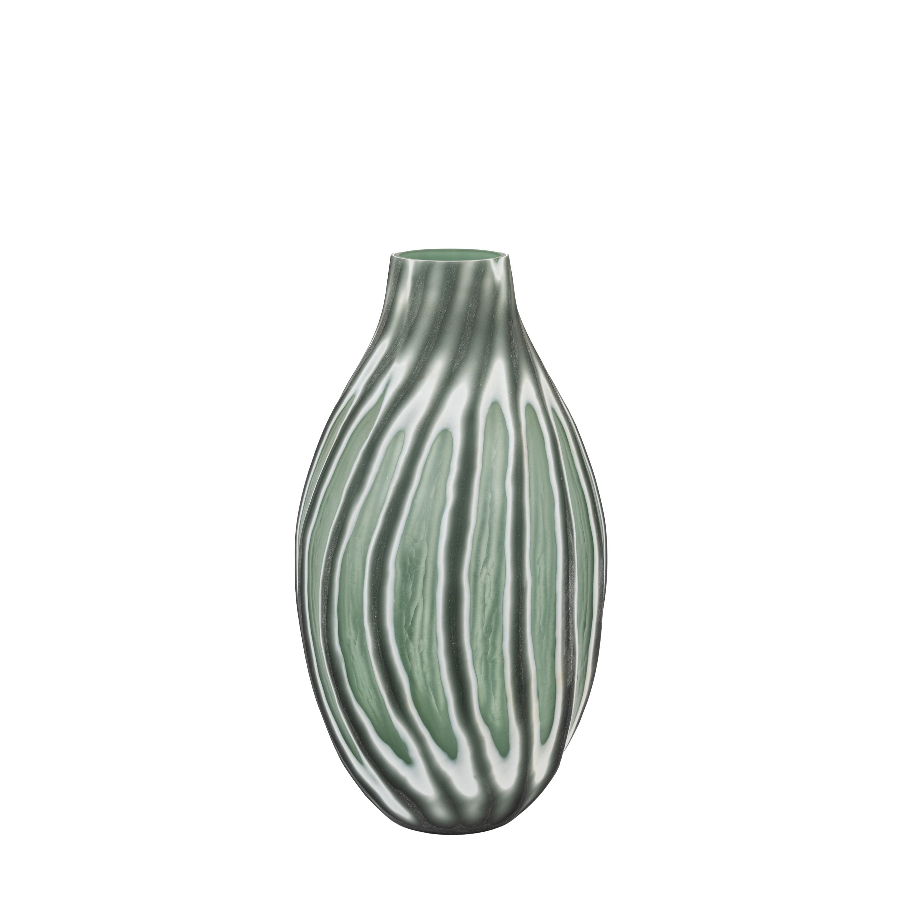GD Morella Swirl Hand Carved Vase Sage
