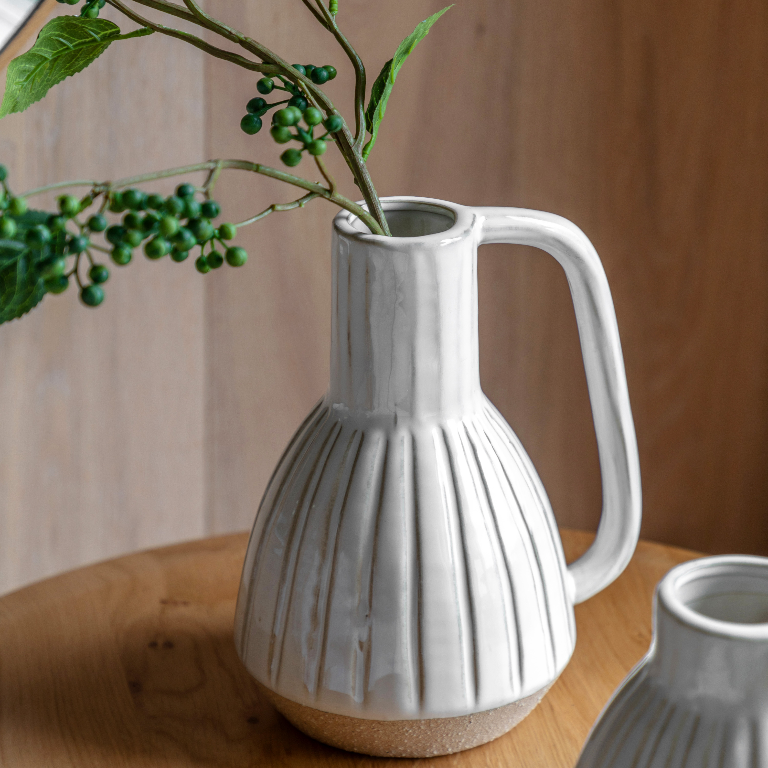 GL Cromer Ceramic Handled Vase White 16.5cm