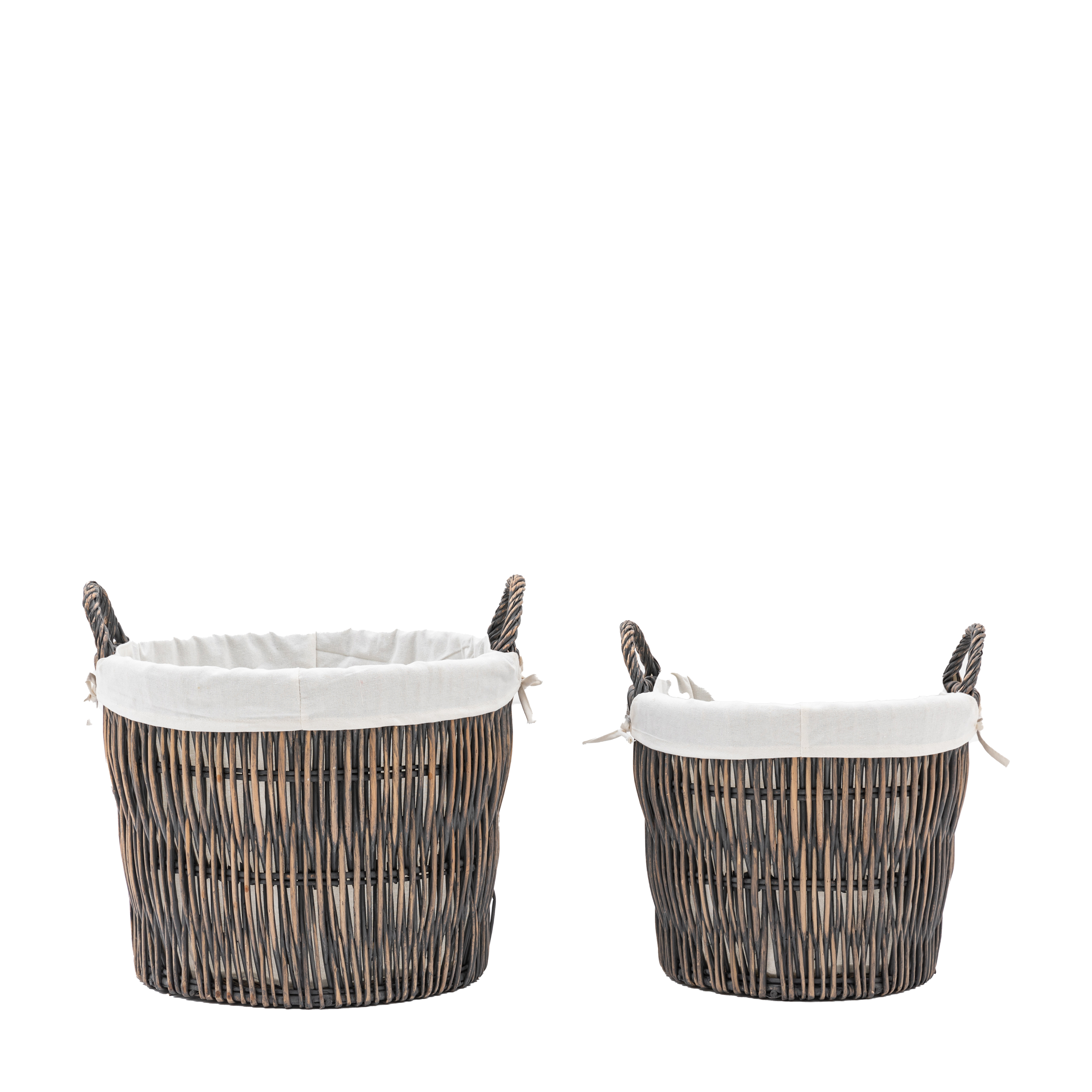 Gallery Linen Baskets with Liner Nests Set of 2