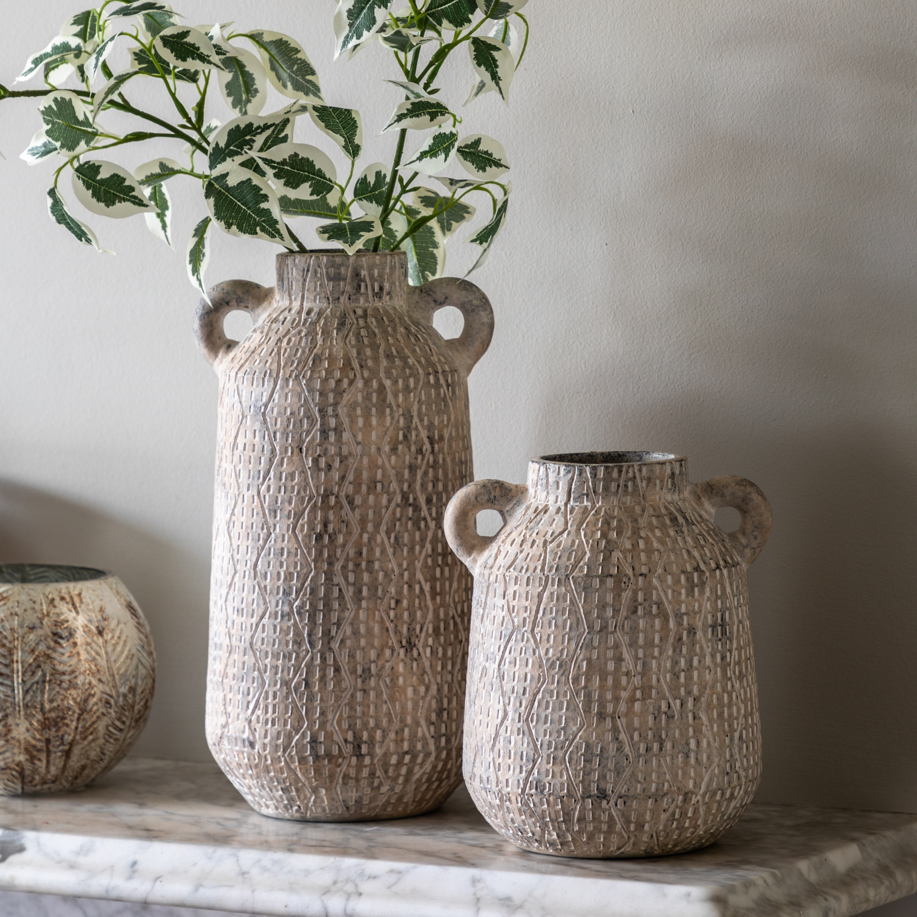 GL Ica Vase Small Earthy White 20cm