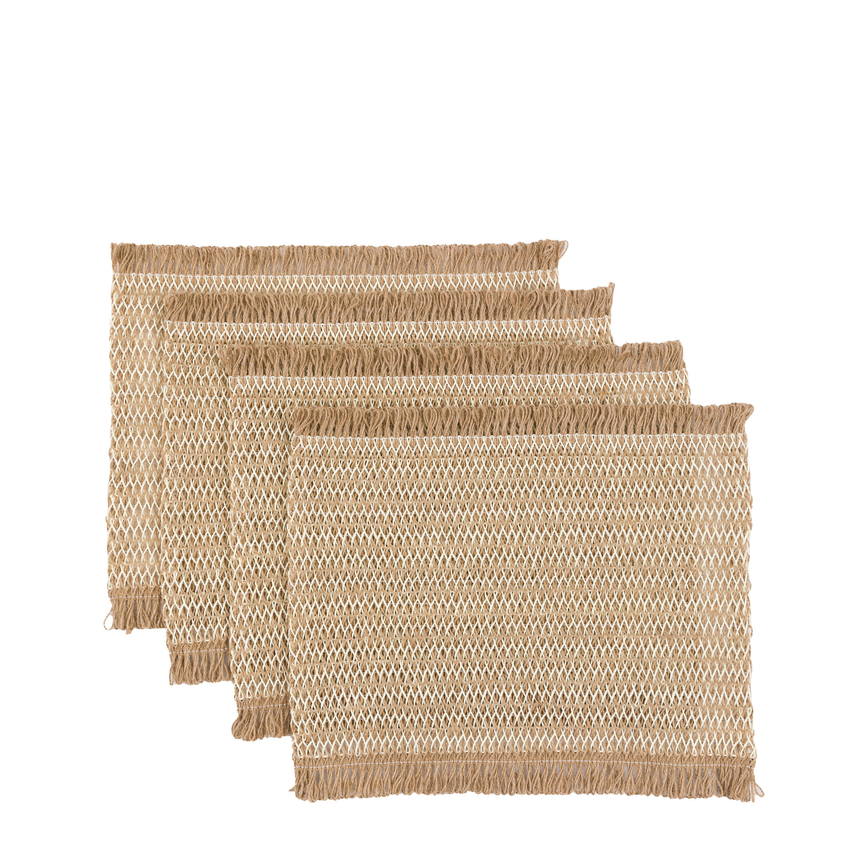 GL Striped Jute Placemats 4pk 350x450mm Natural
