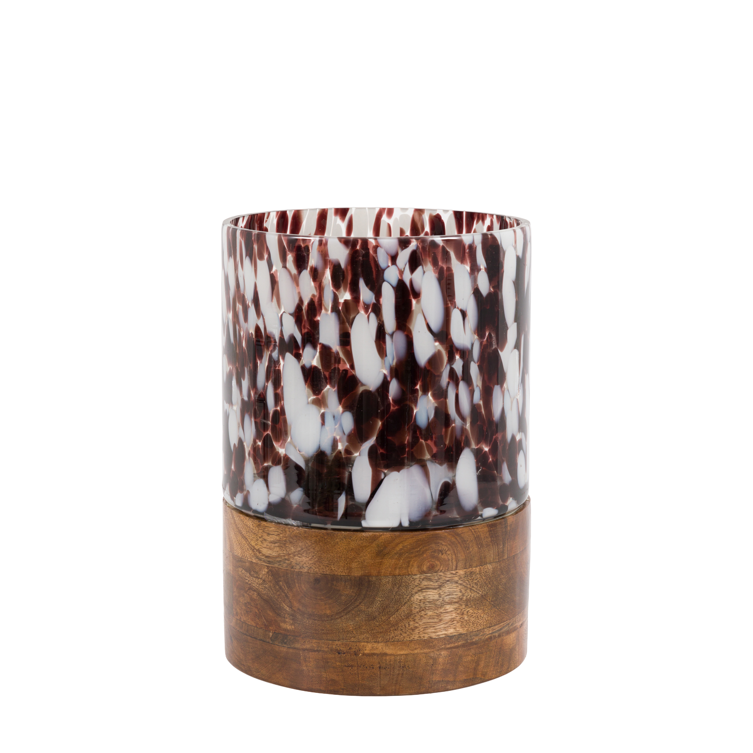 GL Confetti Hurricane Candle Holder Brown 25cm