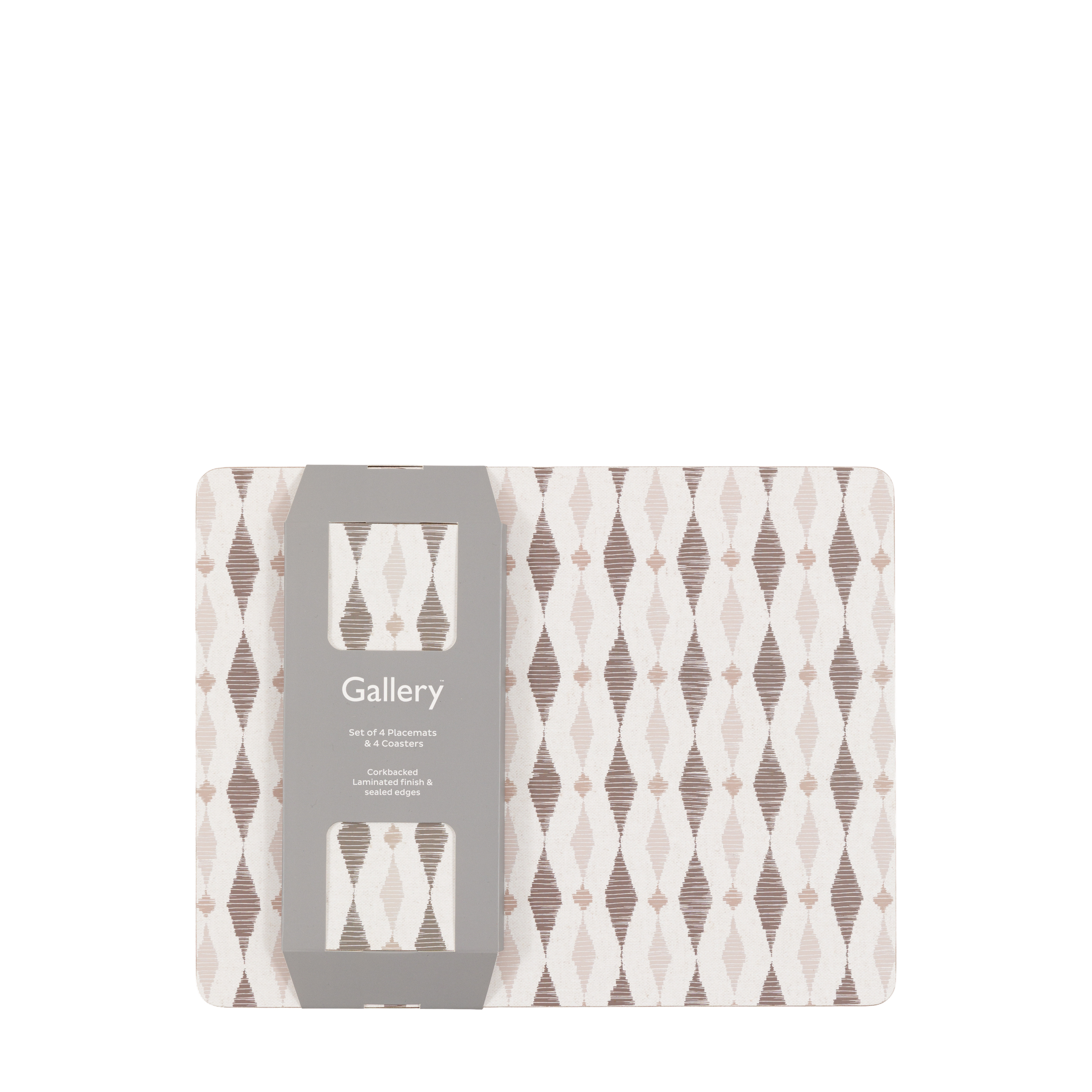 GL Geo Placemat and Coaster Monochrome