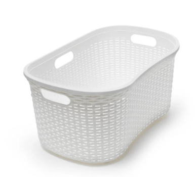Addis Rattan Laundry Basket Calico